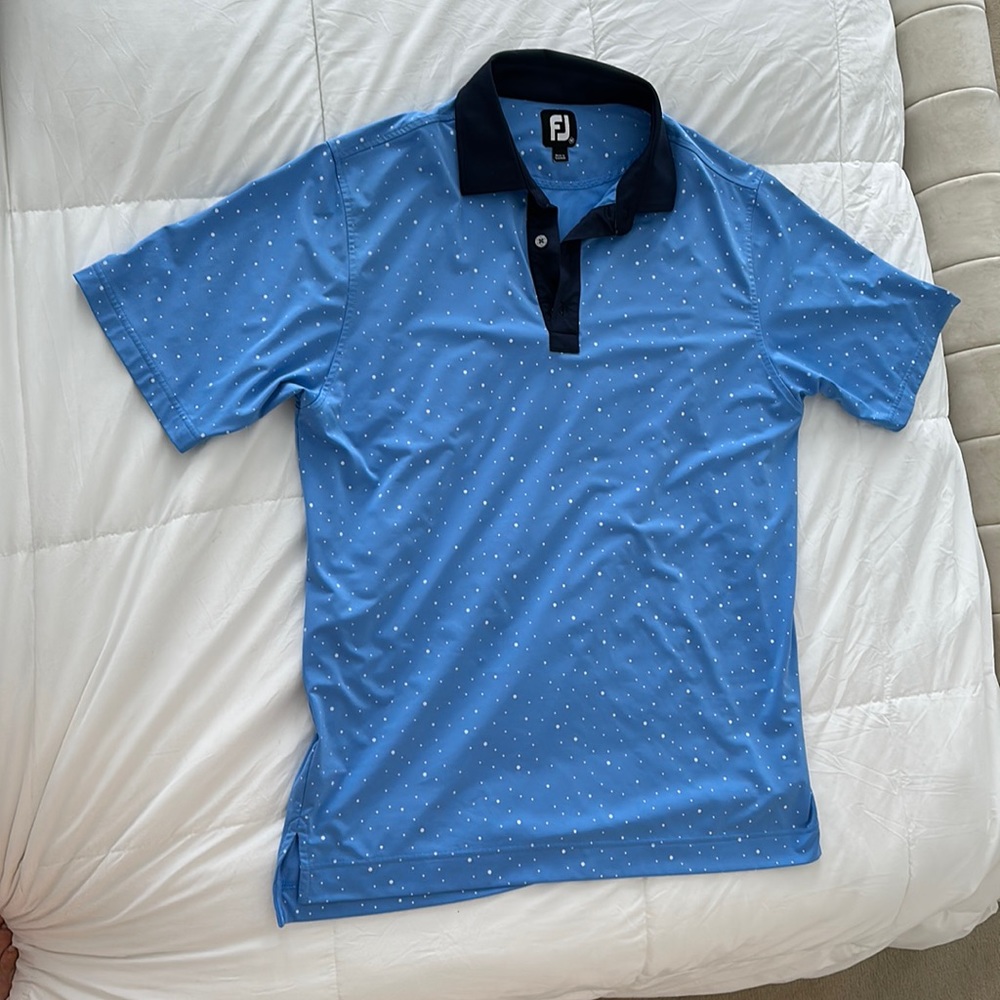 Blue Polo shirt Golfer FootJoy size Medium